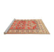 Sideview of Machine Washable Traditional Red Rug, wshtr414