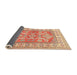 Sideview of Traditional Red Geometric Rug, tr414