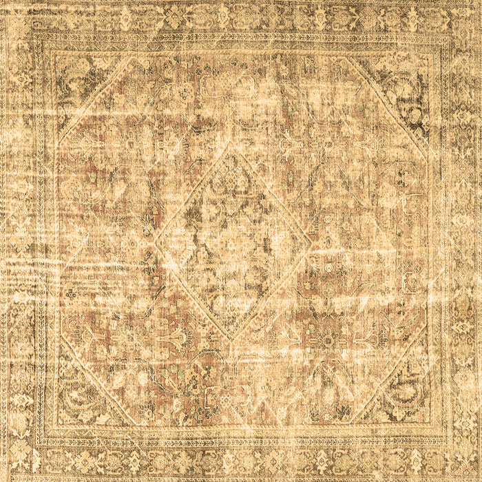Square Machine Washable Persian Brown Traditional Rug, wshtr4140brn