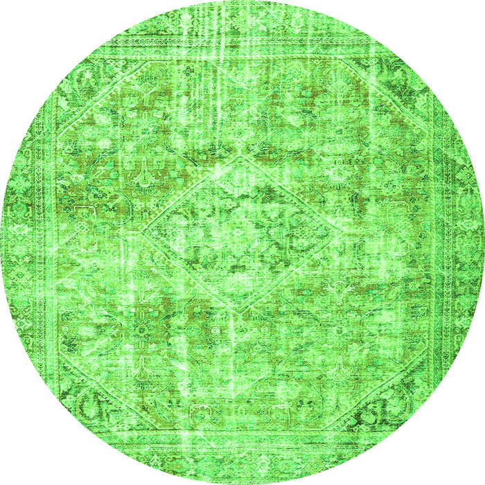 Machine Washable Persian Green Traditional Area Rugs, wshtr4140grn