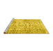 Sideview of Machine Washable Persian Yellow Traditional Rug, wshtr4140yw