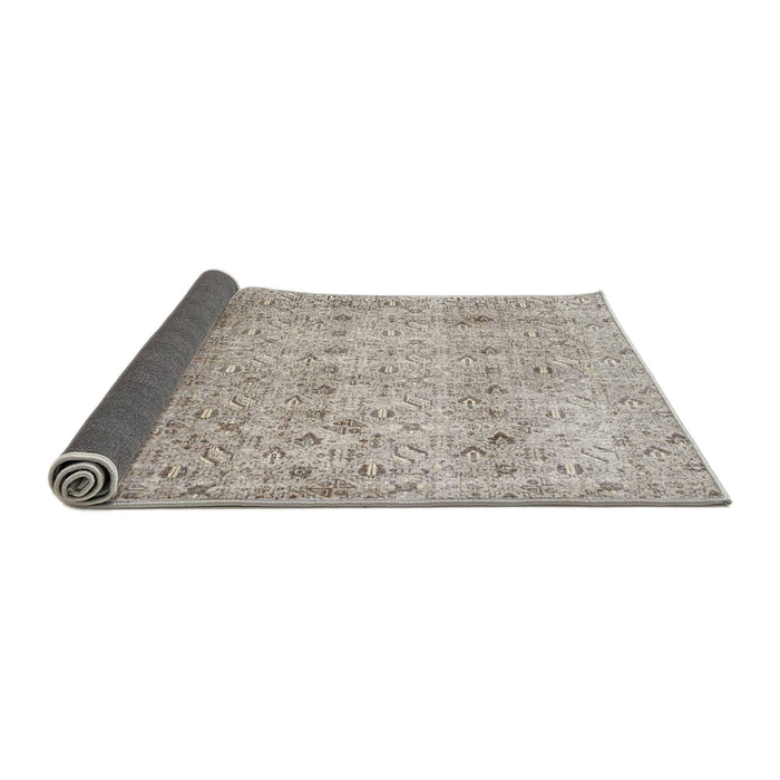Sideview of Traditional Pale Silver Gray Persian Rug, tr4141