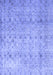 Machine Washable Persian Blue Traditional Rug, wshtr4141blu