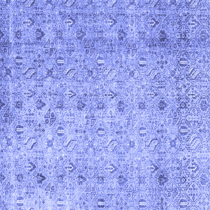 Machine Washable Persian Blue Traditional Rug, wshtr4141blu