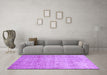 Machine Washable Persian Purple Traditional Area Rugs in a Living Room, wshtr4141pur