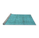 Sideview of Machine Washable Persian Light Blue Traditional Rug, wshtr4141lblu