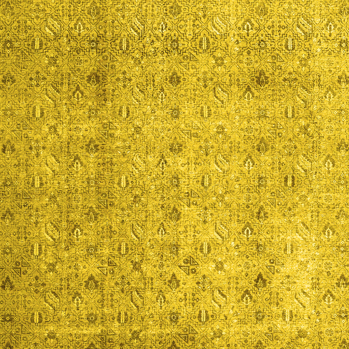 Square Persian Yellow Traditional Rug, tr4141yw