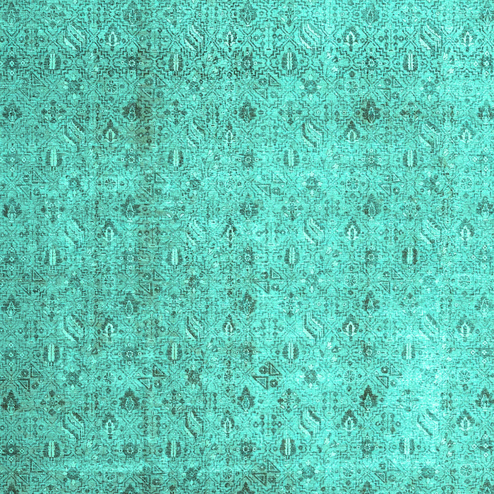Square Machine Washable Persian Turquoise Traditional Area Rugs, wshtr4141turq