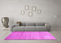 Machine Washable Persian Pink Traditional Rug, wshtr4141pnk