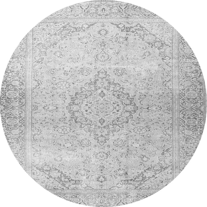 Machine Washable Persian Gray Traditional Rug, wshtr4142gry