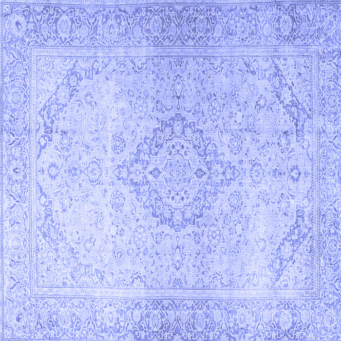 Square Persian Blue Traditional Rug, tr4142blu