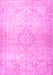 Machine Washable Persian Pink Traditional Rug, wshtr4142pnk