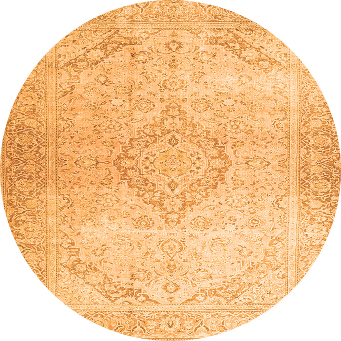 Square Persian Orange Traditional Rug, tr4142org