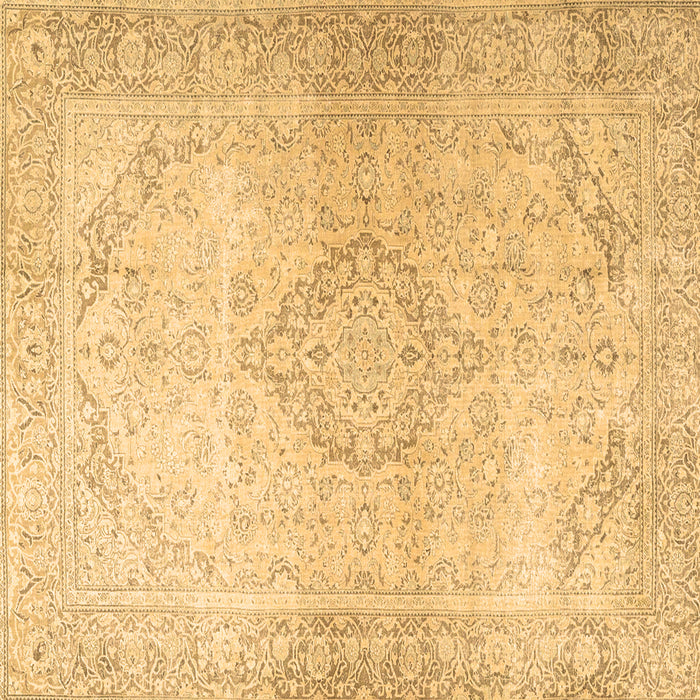 Square Persian Brown Traditional Rug, tr4142brn