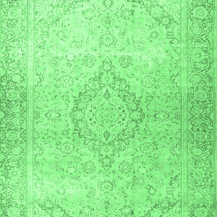 Machine Washable Persian Emerald Green Traditional Area Rugs, wshtr4142emgrn