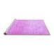 Sideview of Machine Washable Persian Purple Traditional Area Rugs, wshtr4142pur