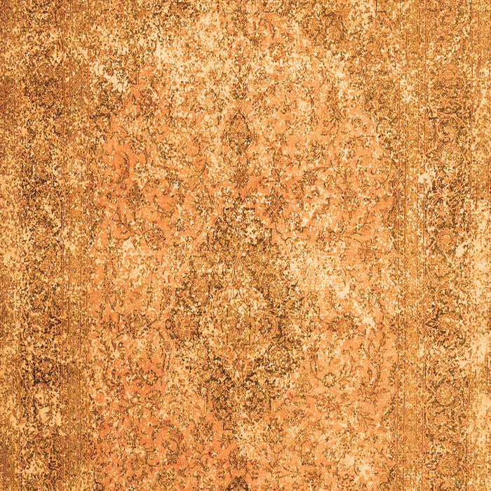 Serging Thickness of Machine Washable Persian Orange Traditional Area Rugs, wshtr4143org