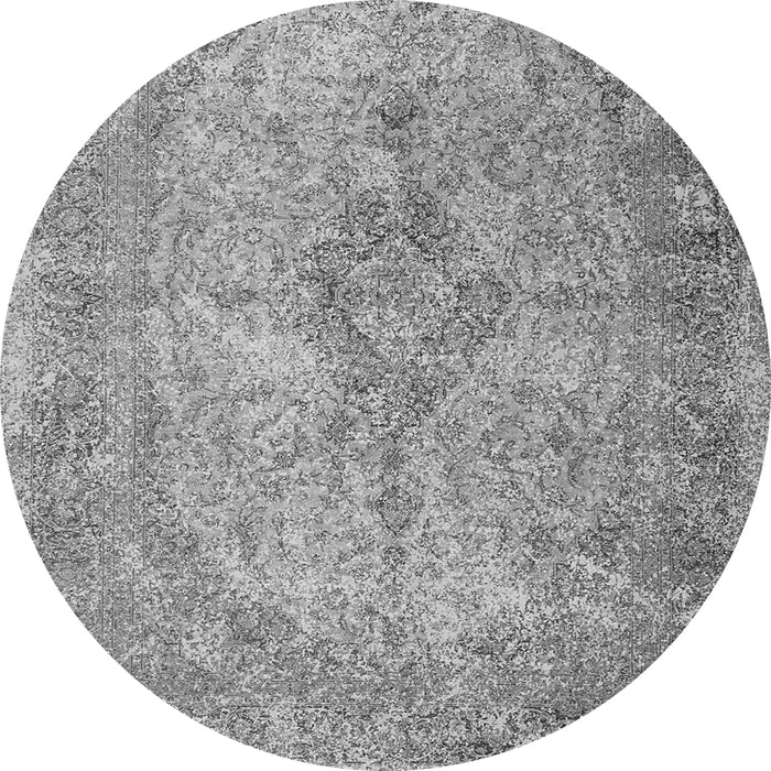 Machine Washable Persian Gray Traditional Rug, wshtr4143gry