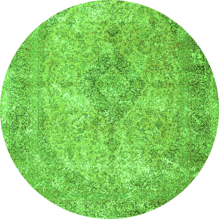 Machine Washable Persian Green Traditional Area Rugs, wshtr4143grn