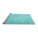 Sideview of Machine Washable Persian Light Blue Traditional Rug, wshtr4144lblu