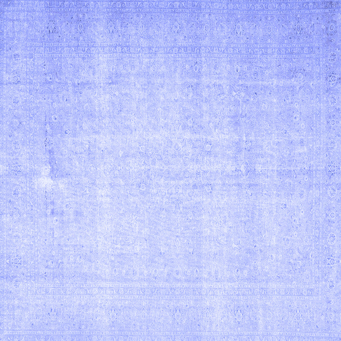 Square Machine Washable Persian Blue Traditional Rug, wshtr4144blu