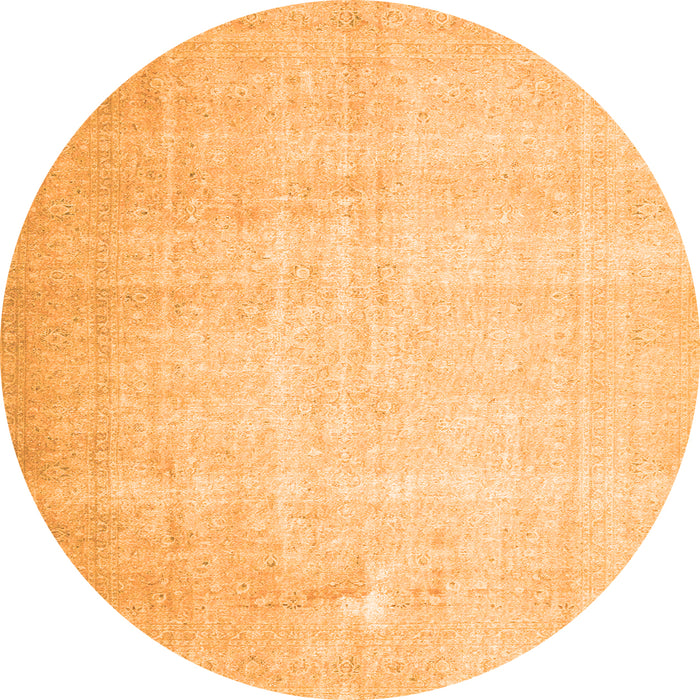 Machine Washable Persian Orange Traditional Area Rugs, wshtr4144org