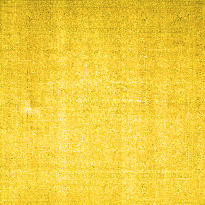 Square Persian Yellow Traditional Rug, tr4144yw