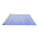 Sideview of Machine Washable Persian Blue Traditional Rug, wshtr4144blu