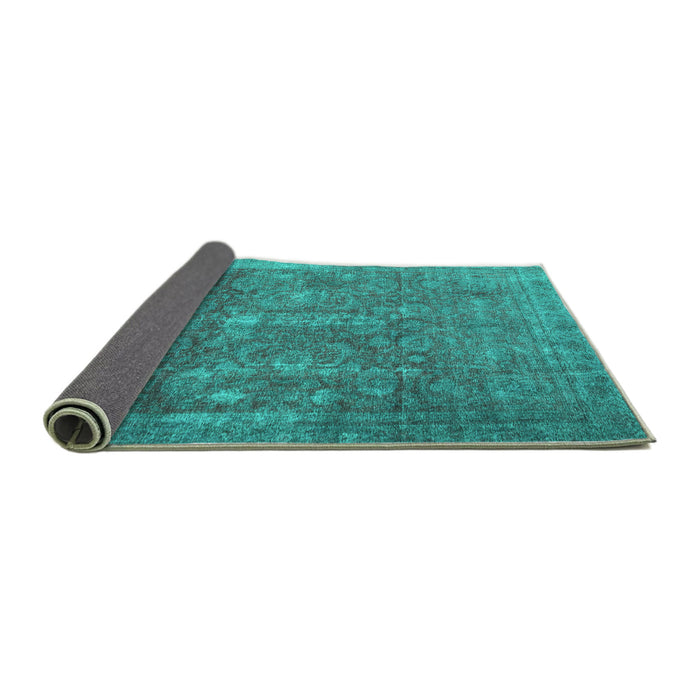 Sideview of Persian Turquoise Traditional Rug, tr4145turq