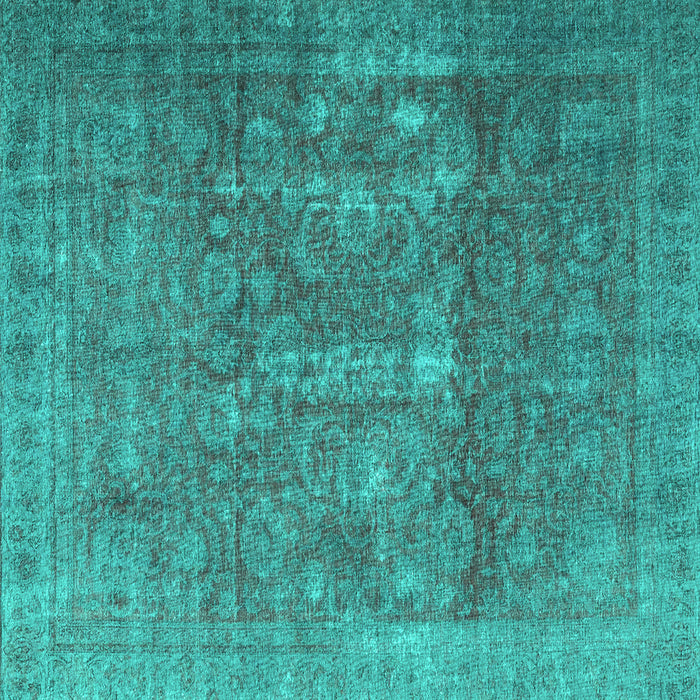 Square Persian Turquoise Traditional Rug, tr4145turq