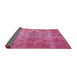 Sideview of Traditional Hot Pink Persian Rug, tr4146