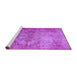 Sideview of Machine Washable Persian Purple Bohemian Area Rugs, wshtr4146pur