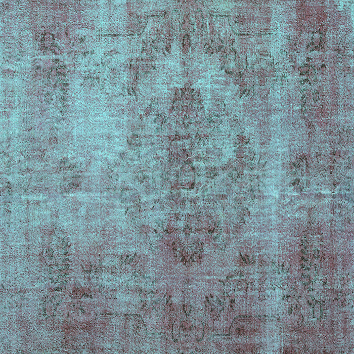 Square Persian Turquoise Bohemian Rug, tr4146turq