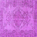 Square Machine Washable Persian Purple Traditional Area Rugs, wshtr4147pur