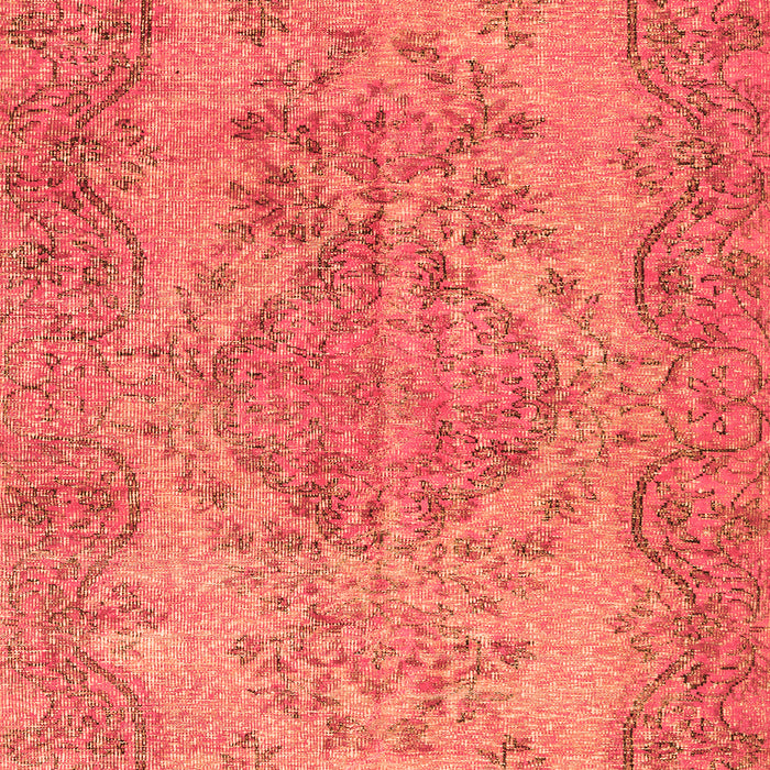 Serging Thickness of Machine Washable Persian Orange Traditional Area Rugs, wshtr4147org