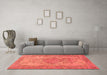 Machine Washable Persian Orange Traditional Area Rugs in a Living Room, wshtr4147org