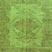 Serging Thickness of Persian Green Traditional Rug, tr4147grn