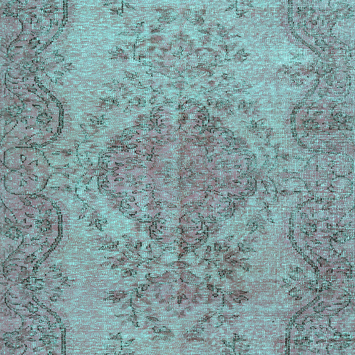 Machine Washable Persian Turquoise Traditional Area Rugs, wshtr4147turq