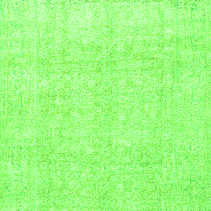 Serging Thickness of Machine Washable Persian Green Traditional Area Rugs, wshtr4148grn