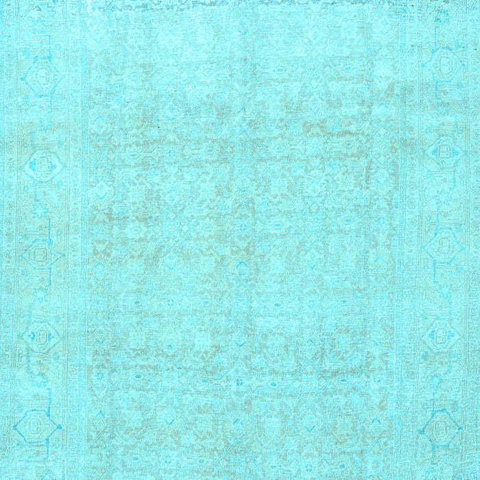 Machine Washable Persian Light Blue Traditional Rug, wshtr4148lblu