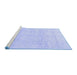 Sideview of Machine Washable Persian Blue Traditional Rug, wshtr4148blu