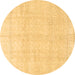 Round Persian Brown Traditional Rug, tr4148brn