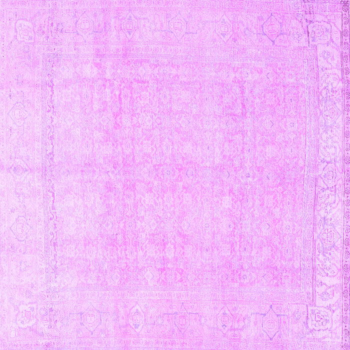 Square Machine Washable Persian Purple Traditional Area Rugs, wshtr4148pur