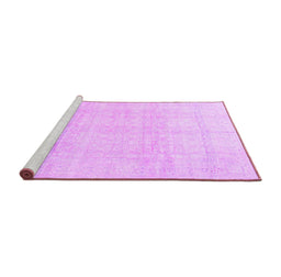 Sideview of Machine Washable Persian Purple Traditional Area Rugs, wshtr4148pur