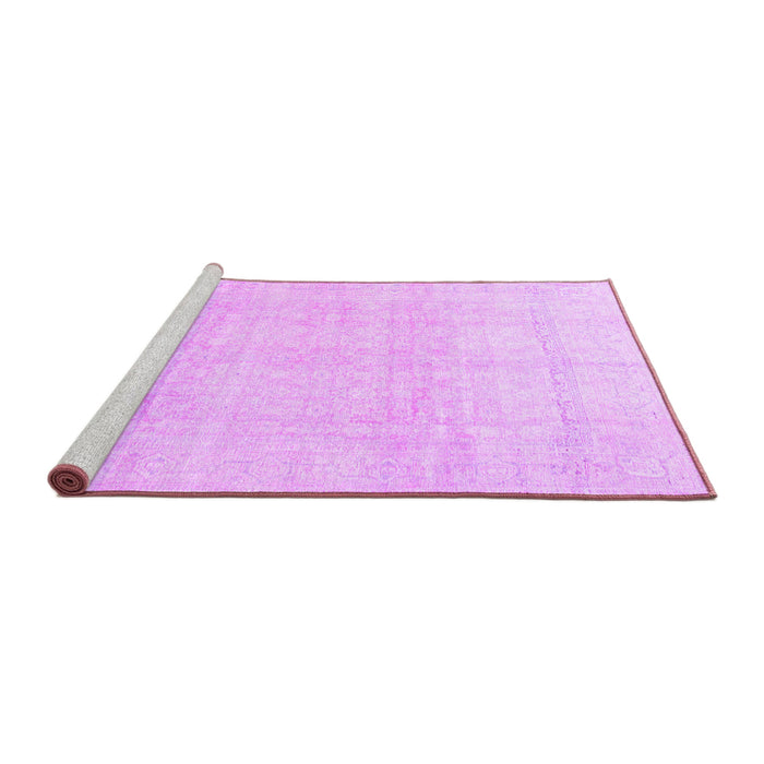 Sideview of Machine Washable Persian Purple Traditional Area Rugs, wshtr4148pur