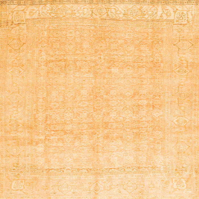 Serging Thickness of Persian Orange Traditional Rug, tr4148org