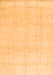 Serging Thickness of Machine Washable Persian Orange Traditional Area Rugs, wshtr4148org