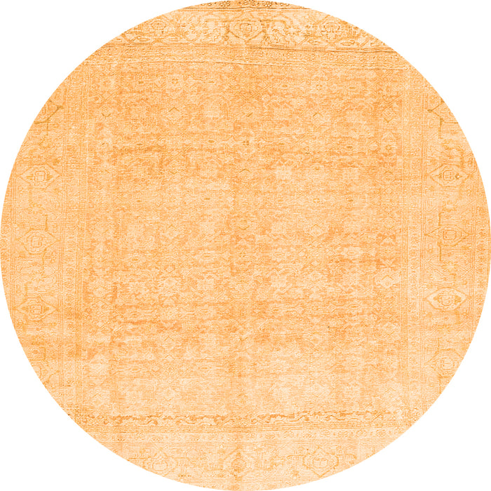 Square Persian Orange Traditional Rug, tr4148org