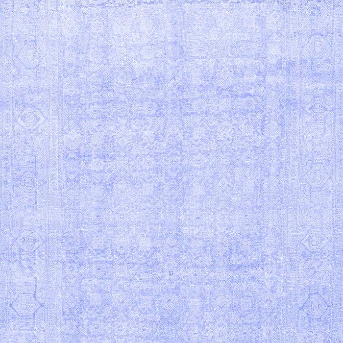 Machine Washable Persian Blue Traditional Rug, wshtr4148blu