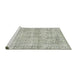 Sideview of Machine Washable Traditional Pale Silver Gray Rug, wshtr4149